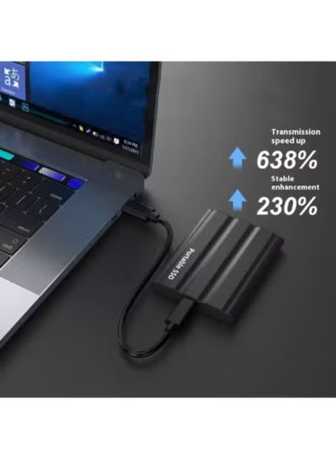 M.A&F's قرص صلب خارجي محمول 2 تيرابايت، محركات أقراص SSD صغيرة، محركات أقراص خارجية ذات حالة صلبة، قرص احتياطي للكمبيوتر، دعم نقل بيانات USB 3.1 إلى Type-C لأجهزة Windows XP PC Laptop و Mac - Image 2